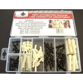 Goliath 65pc GOLIATH INDUSTRIAL VACUUM LINE AIR FITTING HOSE ADAPTER ASSORTMENT TEE T Y