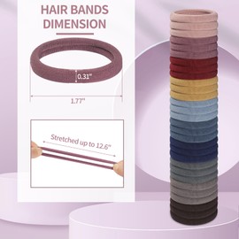 150 Pcs Seamless Elastic Hair Ties No Damage for Thick & Thin Hair, Ponytail Holders, Elastics, Soft Pony Tails Bands for Women, 10 Neutral Colors