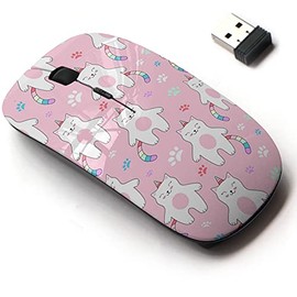 2.4G Wireless Mouse with Cute Pattern Design for All Laptops and Desktops with Nano Receiver - Cute Brown owl Isolated on