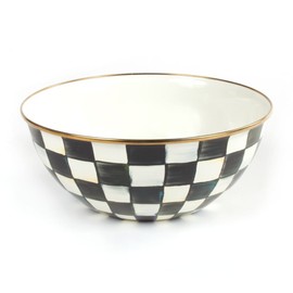 MACKENZIE-CHILDS Courtly Check Enamel Everyday Bowl, Serving Bowls for Entertaining, Large