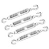 Labuduo Turnbuckle, M6 Stainless Steel 4 Hook Two Hook Turnbuckle