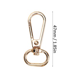 Yuecoom 10pcs Swivel Bag Clasps, Swivel Lobster Claw Clasps, Lanyard Snap Hook Handbag Chain Buckles Key Chain Bag Strap Buckles 13mm Lobster Clasp Collar Carabiner Hooks DIY Accessory