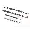 Xpipnns 4pcs Set Matte Black Door Rear Denali Yukon Emblems