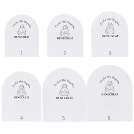 BENECREAT 6 Sizes Large Crochet Hat Sizer Templates, Arch Acrylic Crochet Cap Making Template, Winter Hat Quilting & Craft Template for Knitting or Measuring Hat Making