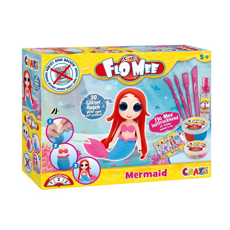 Craze Flo Mee Mermaid FloMee Mermaid Set Air-Drying Fluffy Modelling