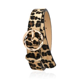 CVFRTT 1 Piece Leopard Print Belt Clothing Decoration Belt Retro Belt Fashion Belt PU Belt, Leopard pattern