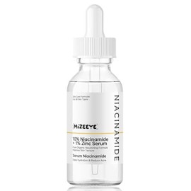 Suero facial de niacinamida 10% + zinc 1% para niñas y mujeres, suero hidratante de niacinamida para el acné, enrojecimiento.