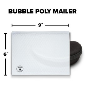 Scotch Poly Bubble Mailer, White, Size 0 Extra Small, 6 in x 9 in, 4 Mailers