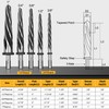 5 PCS Bridge Construction Reamer Drill Bit, 3/8", 1/2", 5/8",