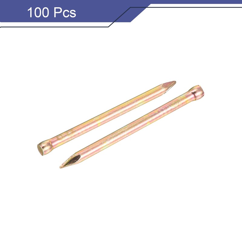 sourcing map Finishing Nails Hand-Drive Hardware Carbon Steel Nails 32mm