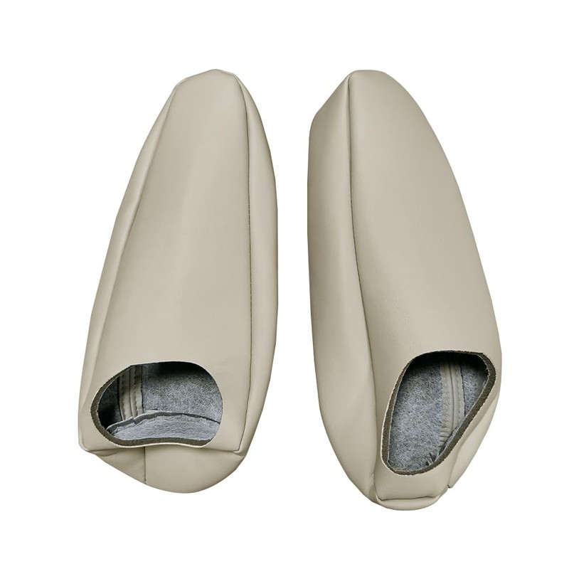 Zieichy 2Pcs Replacement Seat Armrest Cover Shale Light Tan Microfiber