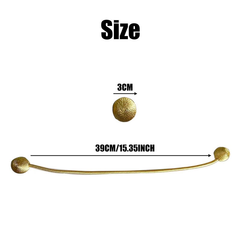 4 Pack Magnetic Curtain Tiebacks, Decorative Curtain Holdbacks for Window