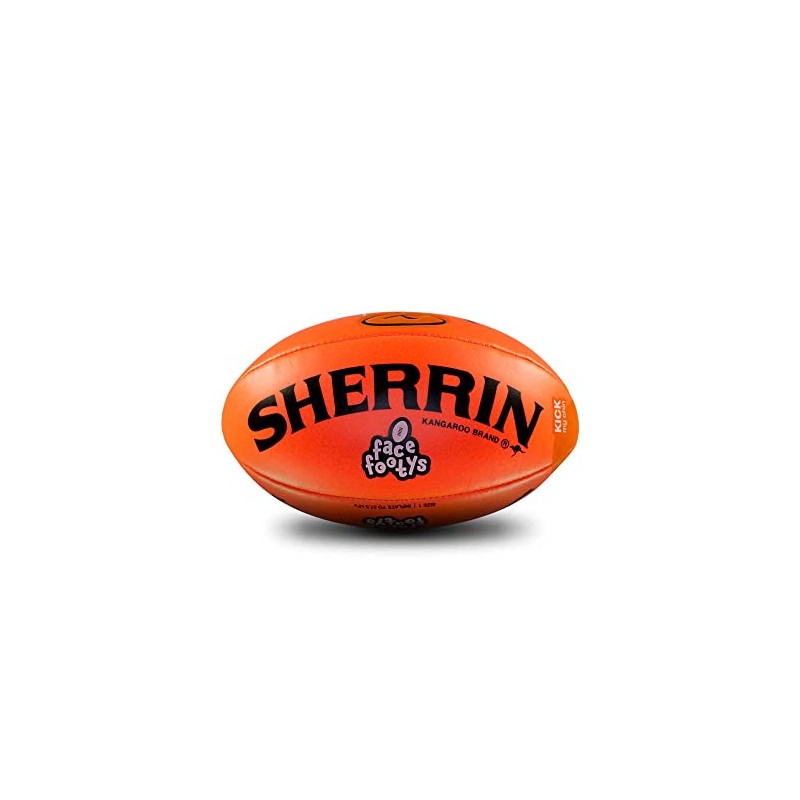 Sherrin Face Footys Super Soft Touch Football, Orange, Size 2