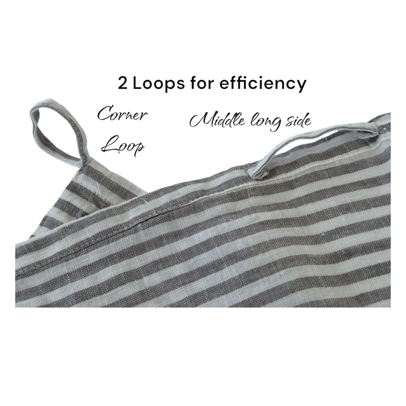 Eight Owls Stonewashed Linen Kitchen Dish Towels - 20 x