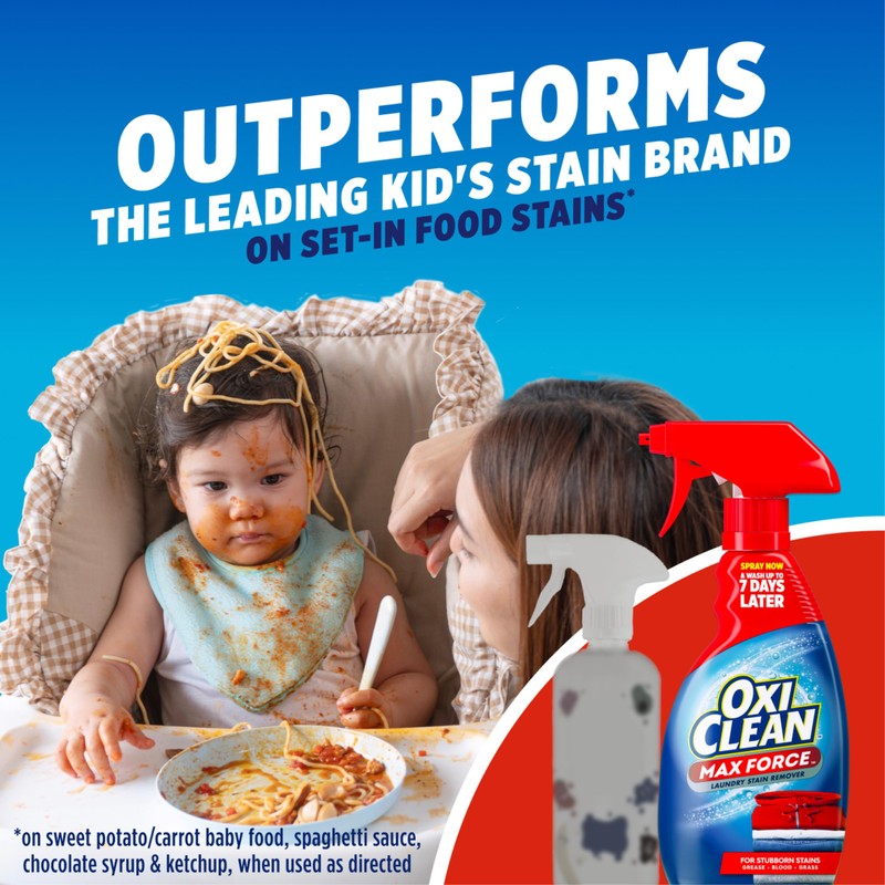 OxiClean Max Force Laundry Stain Remover Spray, Newborn & Baby