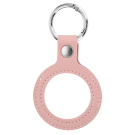 Gjinxi Leather AA Coin Holder Keychain for Standard Challange Coin, Quarter, Universal Coin Collection Stroage (Pink)