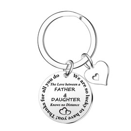 Ghloyza Dad Keyring for Men Gifts for Dad Keyring From Daughter and Son Father's Day Gifts for Fathers Birthday Gifts for Dad From Daughter Christmas Gifts for Dad Presents for Father's Day Gifts