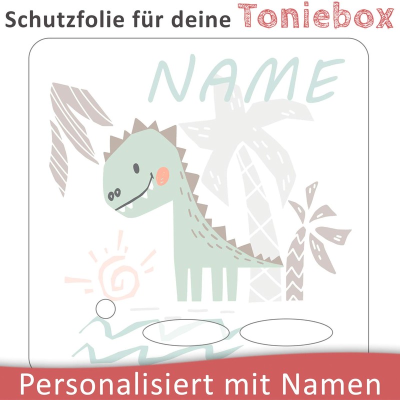 TheSmartGuard Protective film suitable for the Toniebox, foil sticker, dinosaur
