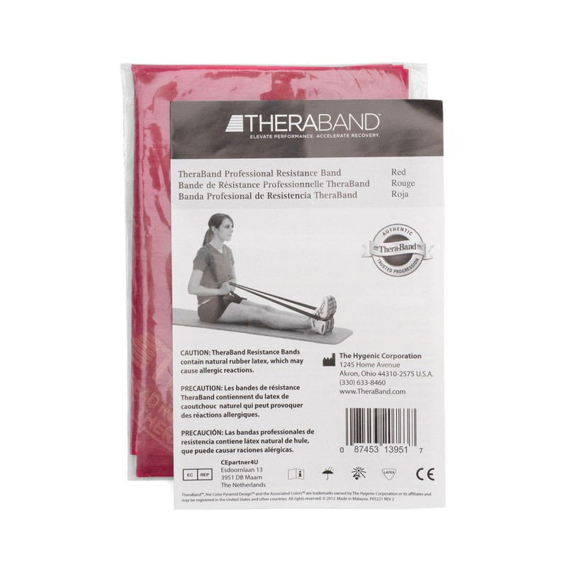 THERABAND Professional Latex Resistance Bands, Individual 6 Ft Elastic Band
