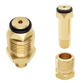 Joywayus 2PCS Brass Soft Nose POL Propane Gas LP Tank Adapter with 1/4" NPT Male Fitting Full Flow for Regulator Hose