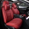 TIEHESYT Martha Red Car Seat Covers Front Pair, Breathable Leather