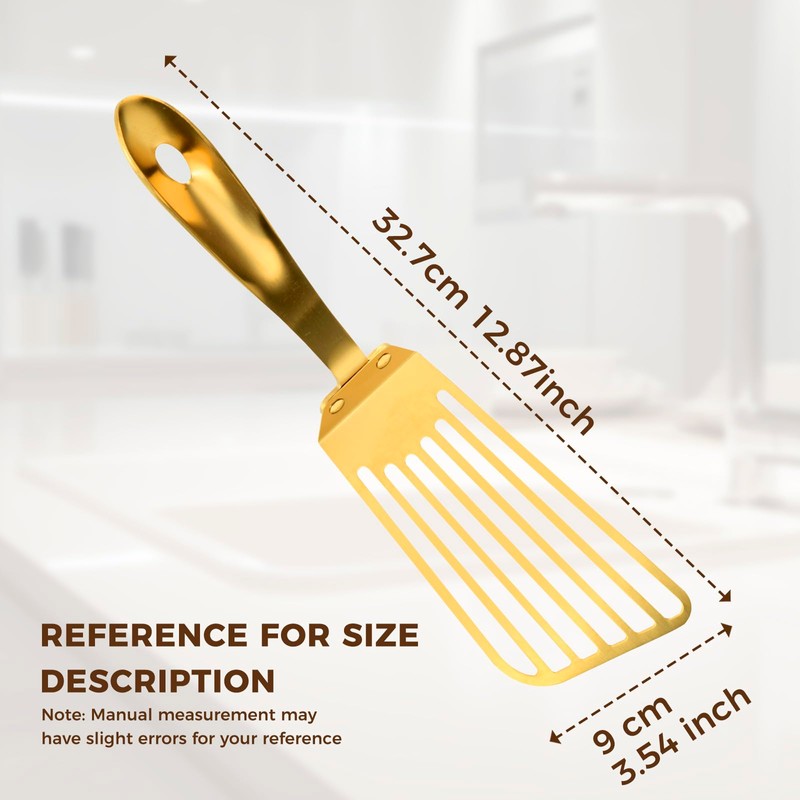 Snailhouse Slotted Spatula, Stainless Steel Metal High Heat Cooking Fish