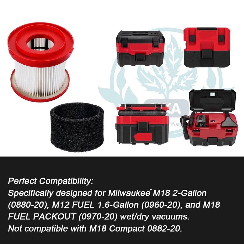 1 Pack 49-90-1900 HEPA Filter Replacement for Milwaukee M18 0780-20/0880-20