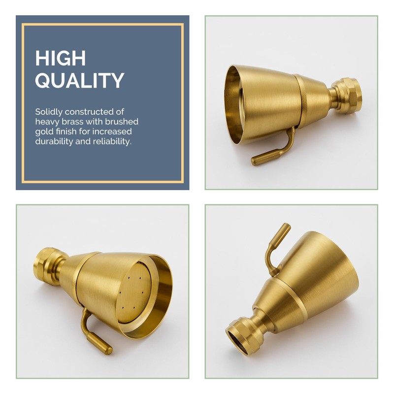 Angle Simple High Flow Shower Head, Brass Shower Sprayer for