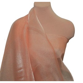SPARKLE ORGANZA SHEER FABRIC PEACH  45" BTY, PAGEANT SKIRT, CRAFTS DIY