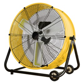 Fierscial 24 Inch Industrial Drum Fan, Max 8800 CFM High Velocity Floor Fan, 3 Speed Heavy Duty Metal Air Circulator, 360° Tilt with Casters Handle for Patios, Garage, Warehouse, Basement