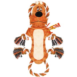 IOKHEIRA Hundespielzeug große Hunde -Plüsch Quietschend Apportierspiel Ziehspiel - Squeak Toys for Dogs (Orange, Dog)