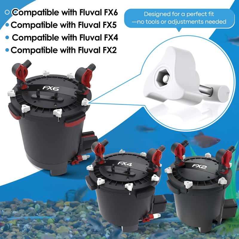 HappyAlley 6 Pack Replacement Parts Compatible with Fluval Canister Filters,