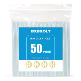 Hot Glue Sticks, 0.28inches/0.7cm Glue Gun Sticks Bluk, Mini Glue Sticks 50pcs, Clear Glue Sticks for Classroom, Suitable for BXBXOLT Hot Glue Guns Set