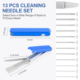 ECuoPix Torch Tip Cleaner, Welding Nozzle Tip Cleaner, Carburetor Cleaner Tools Accessories with 13 Cleaning Wires and 1 Sharp Pick for Carburetors, Gas Orifices, Sprinklers and Shower Heads Cleaning