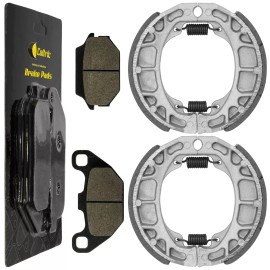 Caltric Front Brake Shoes & Rear Pads for Kymco Mxu 150 2005 2006 2007 08 09 10 11 2012