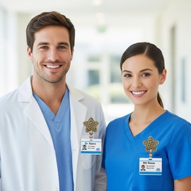 Funny Badge Reel,Retractable Acrylic Alligator Badge Clip,Holder Nurse Doctor Name Tag Badge Clip for Nurse Nursing RN CNA LPN Medical Worker & Office Staff(Savage Yellow Star)