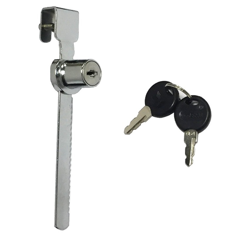 WOOCH Sliding Glass Door Ratchet Lock with Chrome Finish, Keyed