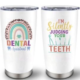 Dental Assistant Gifts for Women Men, Dental Assistant Appreciation Gifts, Dental Gifts for Dental Assistant, Dental Assistant Week Gifts, Dental Must Have Gifts, 20 oz Stainless Steel Tumbler