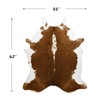 BENRON Premium Large Cowhide Rug 55x62 Inch, Cow Printed Rugs