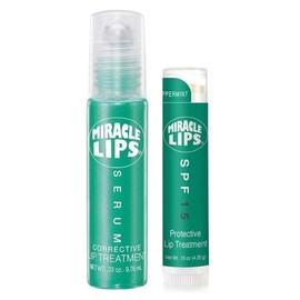 Holocuren Miracle Lips Anti-Aging Lip Serum and SPF 15 Lip Balm, 2-Pack, 0.33 oz Serum + 0.15 oz Balm