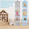 DHSWNNG Hanging Storage 5 Compartments, Cuddly Toy Storage Hanging Basket,