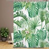 GCIREC Tropical Leaf Shower Curtain, Summer Green Palms Banana Leaf