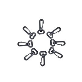 BAIWOAK Plastic Snap Hook 13 to 15mm Plastic Snap Hook Swivel Snap Hook Swivel Claw Buckle Locking Hook for Strap Black, black