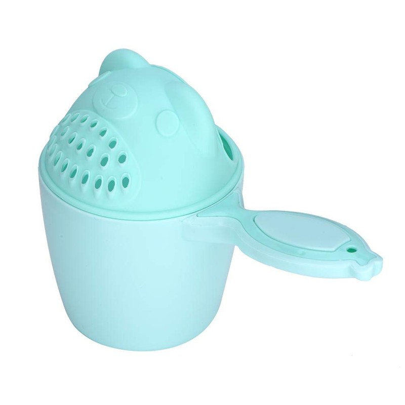 Baby Shampoo Cup Cute Kid Wash Hair Bathing Flusher Eye(/8.27x4.21x5.91in)(Green)