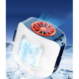 Portable Waist Fan with Cooling Plate, Personal Neck Shirt Fan 10000mAh Rechargeable, Wearable Belt Waist Air Conditioner Fans 14000RPM Powerful, 3 Speeds for Office Travel Camping Beach Outdoor Work