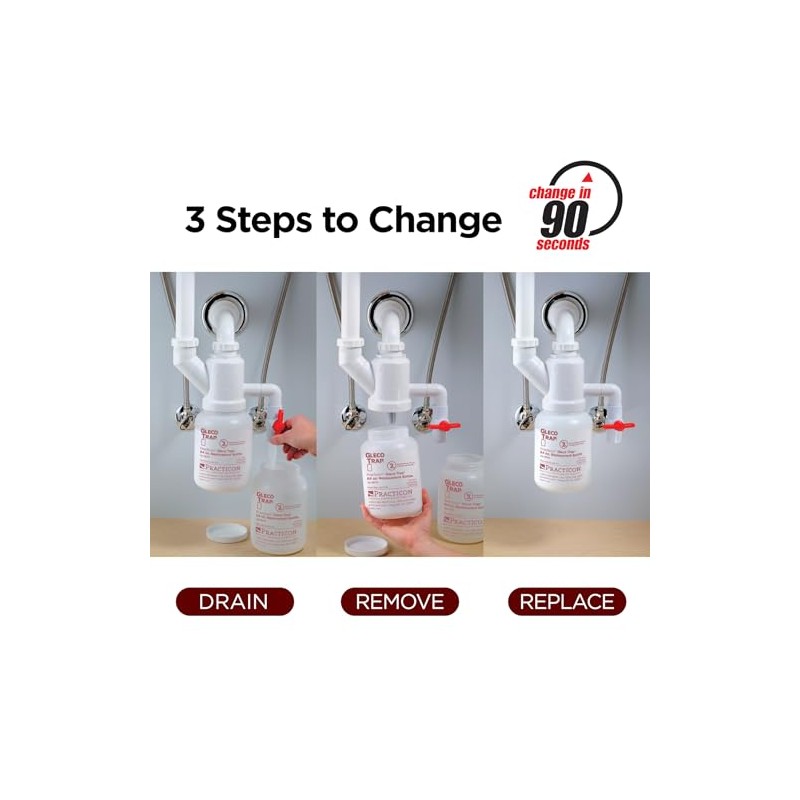 Practicon Gleco Trap System, Clay & Plaster Sink Trap Kit,