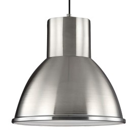Sea Gull Lighting 6517401-962 Division Street One-Light Pendant Hanging Modern Fixture, Brushed Nickel Finish
