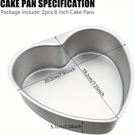 trabag Heart Shape Baking Tin, 20 cm Aluminium Love Shape Baking Mould Non-Stick Oven Accessories, Baking Tools, Kitchen Gadgets, Kitchen Accessories, Home Kitchen Items