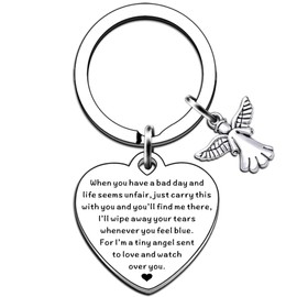 JMIMO Guardian Angel Gifts for Women Guardian Angel Inspirational Keyring Gifts