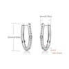 Salanda 925 Sterling Silver CZ Earrings Sterling Silver Oval Earrings